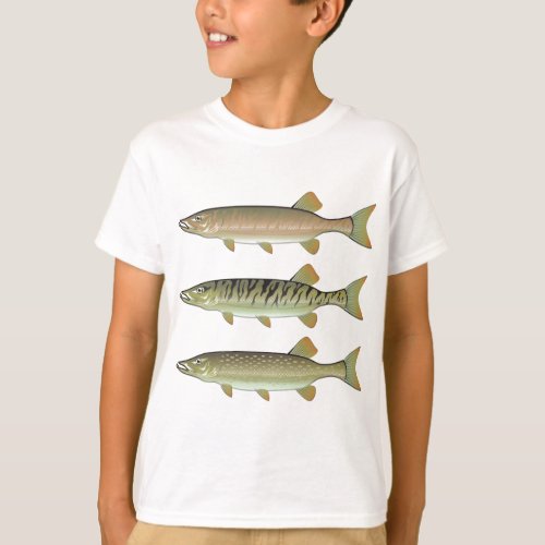 Musky Tiger musky and Northern Pike vector T_Shirt