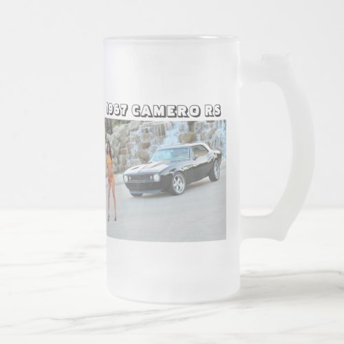 Musle Car Edition Frosted Glass Beer Mug