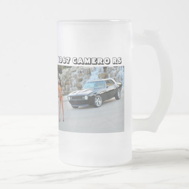Musle Car Edition Frosted Glass Beer Mug (Right)