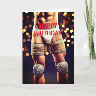 Musle Man Birthday Card