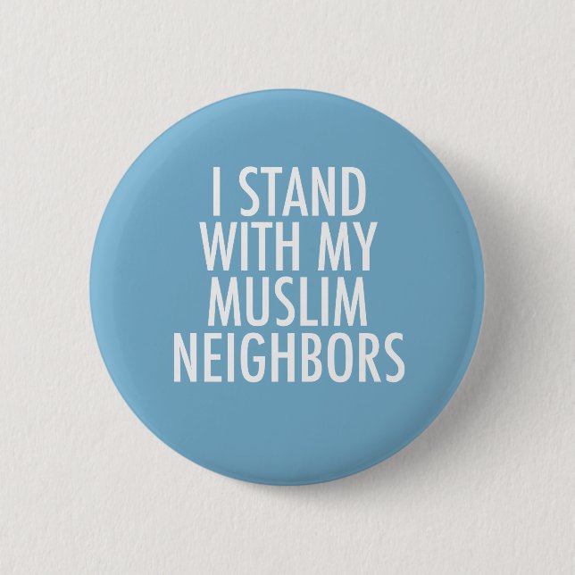 Muslim Ally Anti Immigration Ban Pinback Button (Front)