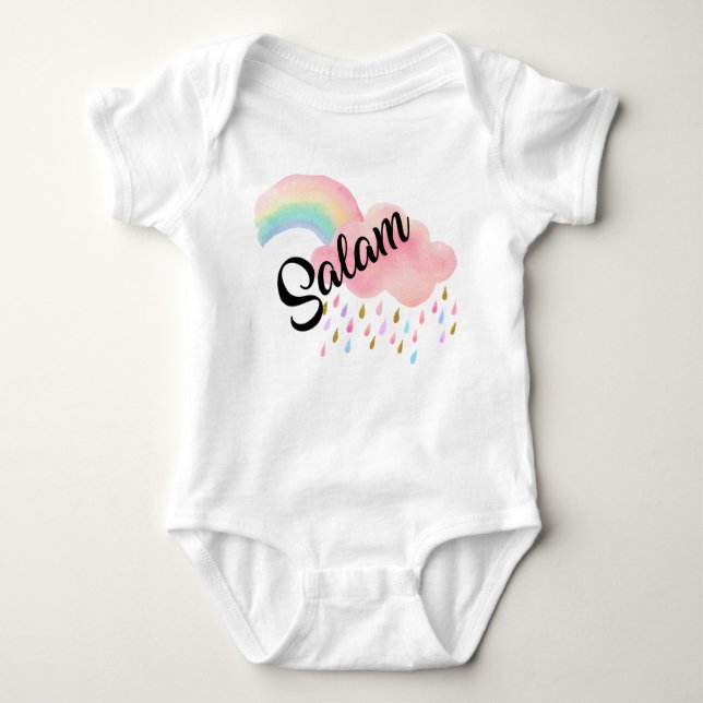 Muslim Baby girl bodysuits Islamic gift  (Front)