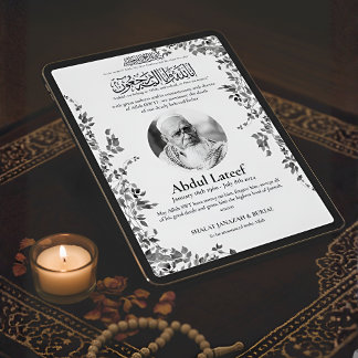 Muslim Death Announcement Male Janaza Prayer