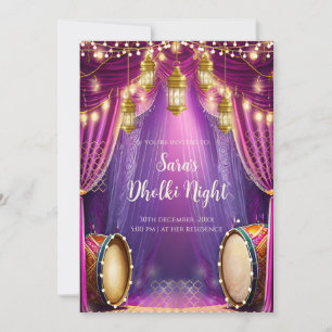Muslim Dholki invitations & Mehndi invites
