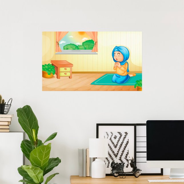 Muslim Girl Praying Poster (Creator Uploaded)