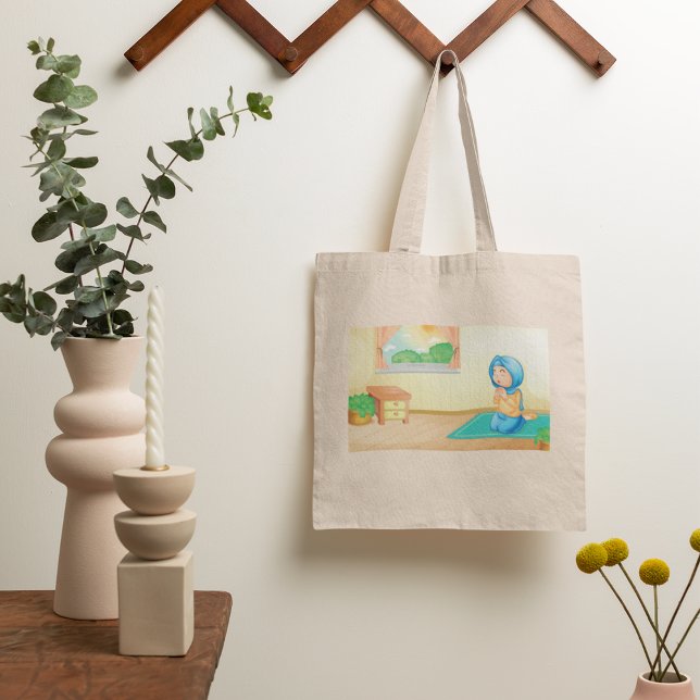 Muslim Girl Praying Tote Bag (Creator Uploaded)