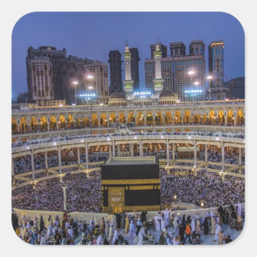 Muslim Hajj Mecca Saudi Arabia Square Sticker