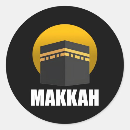 Muslim Islamic Makkah Kaaba Saudi City Mekkah Classic Round Sticker