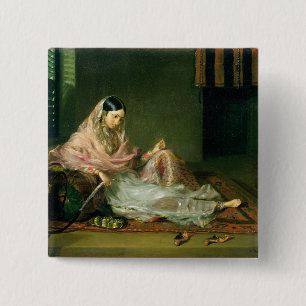 Muslim Lady Reclining, 1789 (oil on canvas) Button