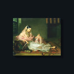 Muslim Lady Reclining, 1789 (oil on canvas) Canvas Print<br><div class="desc">Image:152740  Muslim Lady Reclining,  1789 (oil on canvas). Renaldi,  Francesco (1756-c.1799). Yale Center for British Art,  Paul Mellon Collection,  USA.  Art,  Fine Art.</div>