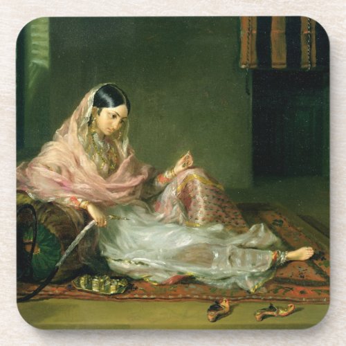 Muslim Lady Reclining 1789 oil on canvas Coaster