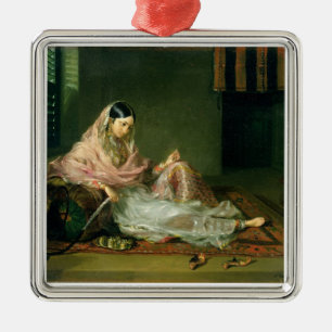 Muslim Lady Reclining, 1789 (oil on canvas) Metal Ornament