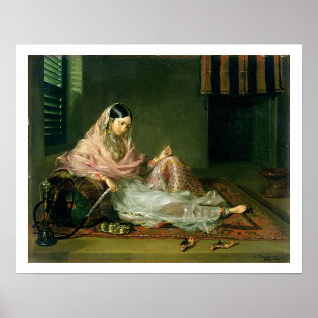 Muslim Lady Reclining, 1789 (oil on canvas) Poster (Front)