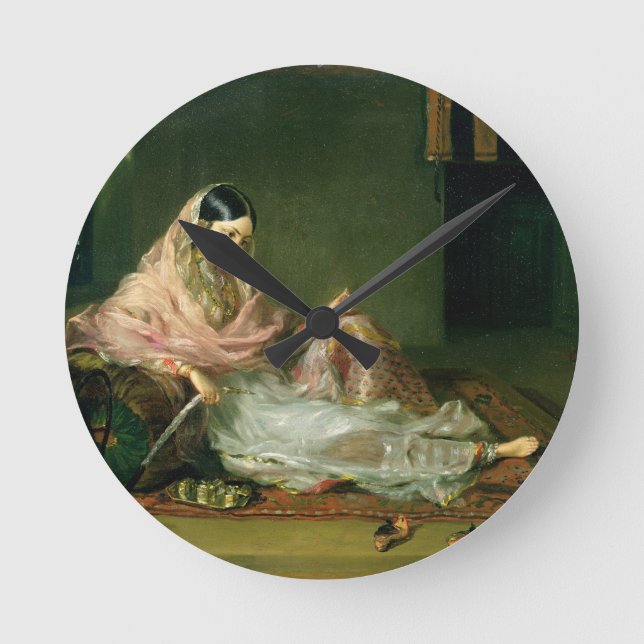 Muslim Lady Reclining, 1789 (oil on canvas) Round Clock (Front)