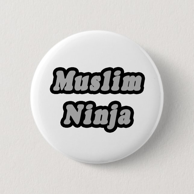 Muslim Ninja Pinback Button (Front)