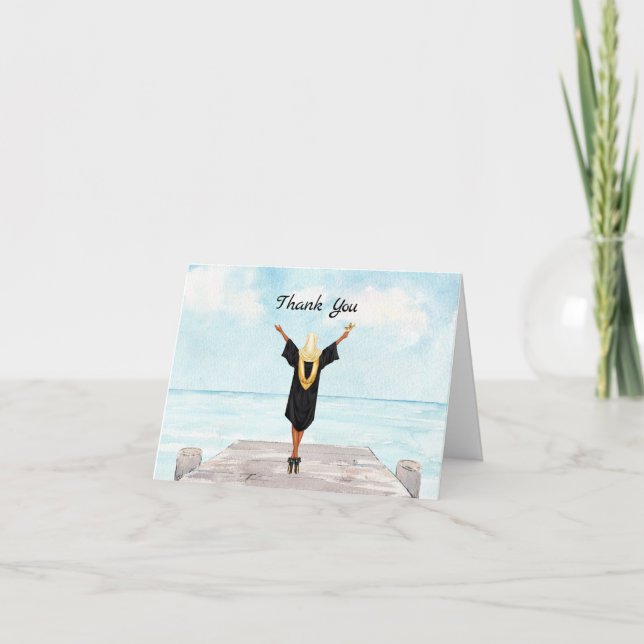 Muslim Photo Graduation Thank You Card (Front)