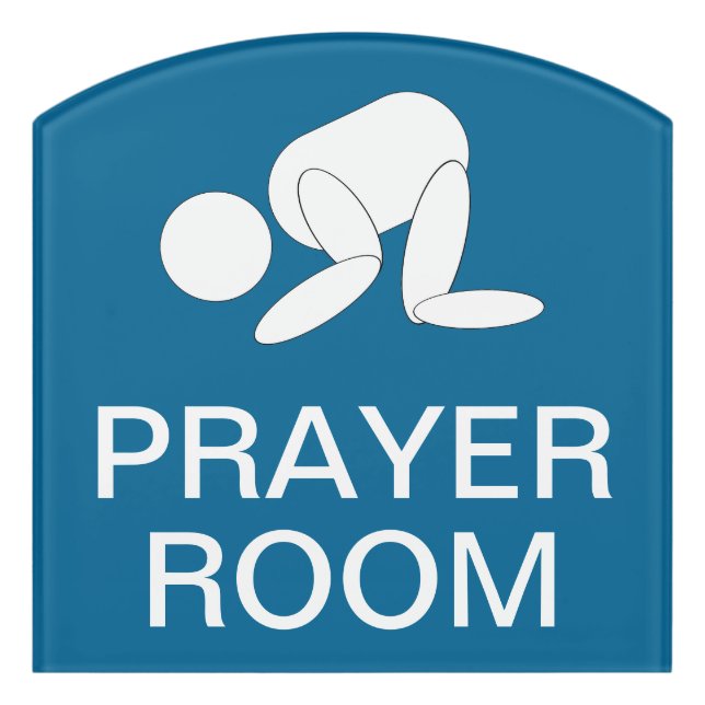 Muslim Prayer Room Door Sign (Contour Front)