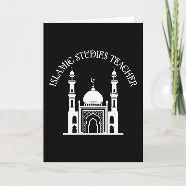 Muslim Studies Teacher Islamic Education Classroom Card (Front)