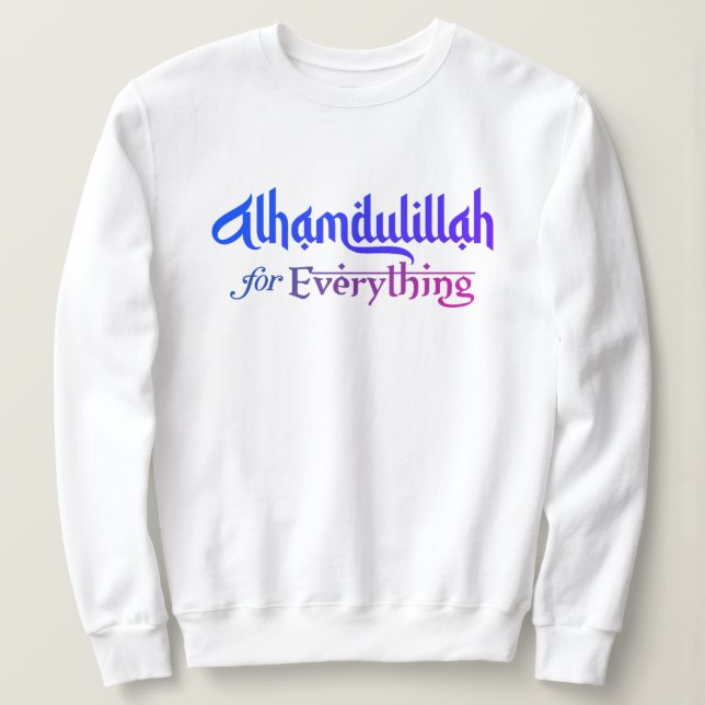 Muslim Ummah Umrah Hajj Ramadan Eid Alhamdulillah Sweatshirt (Design Front)