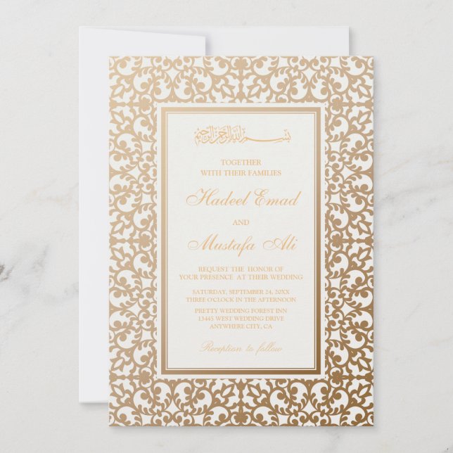 Muslim Wedding Invitations (Front)