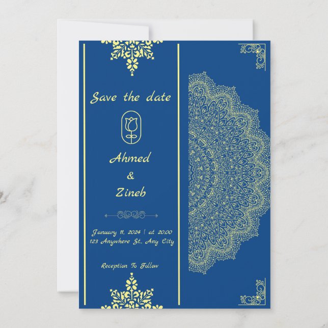 Muslim Wedding Save the Date (Back)