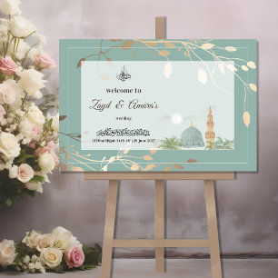 Muslim Wedding Welcome Sign Acrylic Nikah Walima