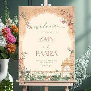 Muslim Wedding Welcome Sign, Nikkah Welcome Sign
