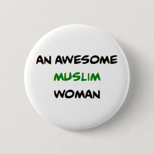 muslim woman, awesome button