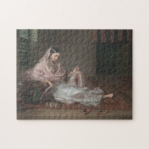 Muslim Woman Reclining By Francesco Renaldi Jigsaw Puzzle