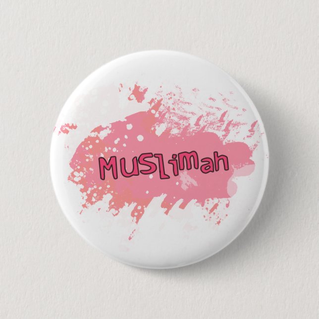 Muslimah Button (Pink) (Front)