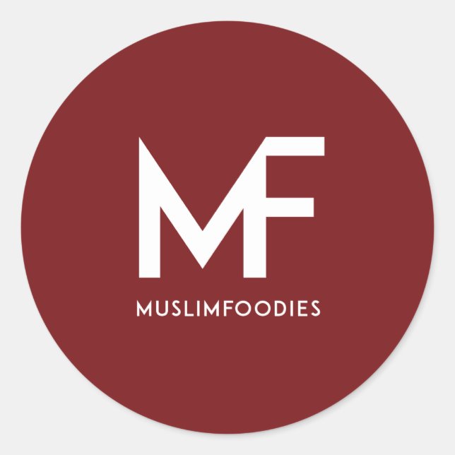 MuslimFoodies Logo Sticker (Front)