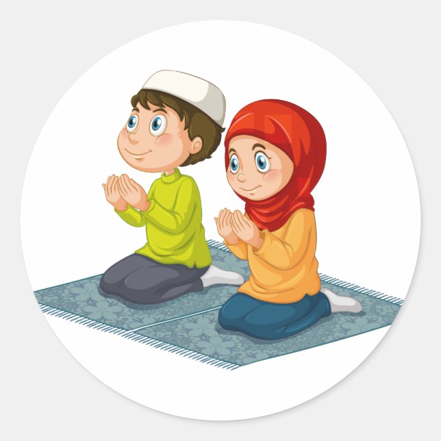 Muslims Classic Round Sticker (Front)
