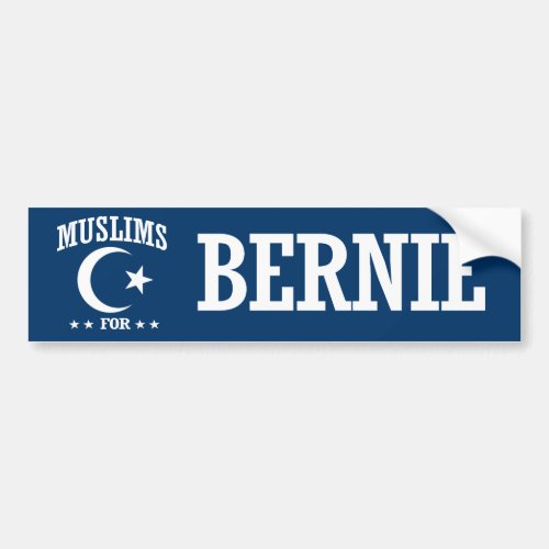 MUSLIMS FOR BERNIE SANDERS BUMPER STICKER