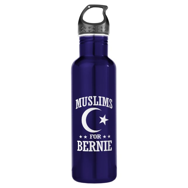 MUSLIMS FOR BERNIE SANDERS STAINLESS STEEL WATER BOTTLE (Front)