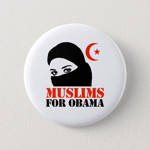 MUSLIMS FOR OBAMA BUTTON