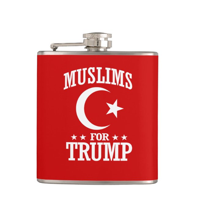 MUSLIMS FOR TRUMP FLASK (Front)