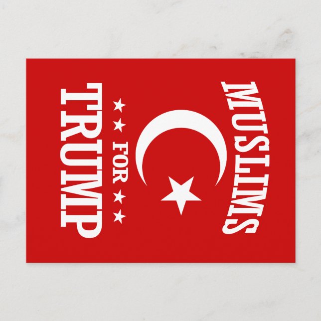 MUSLIMS FOR TRUMP POSTCARD (Front)