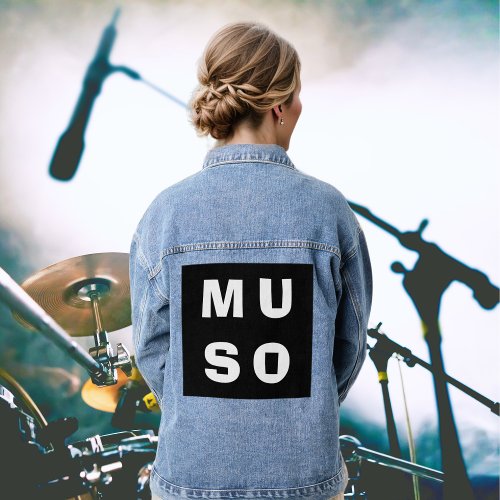 Muso Black White Musician Music Lover Statement Denim Jacket
