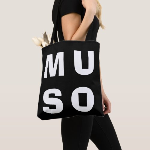 Muso Musician Music Lover Monochrome Black White Tote Bag