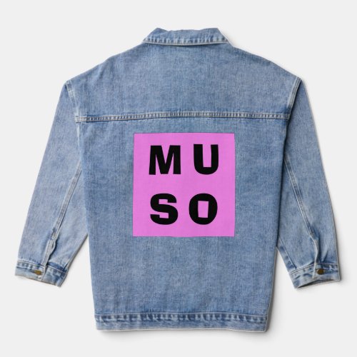 Muso Pink Black Stylish Chic Musician Music Lover Denim Jacket