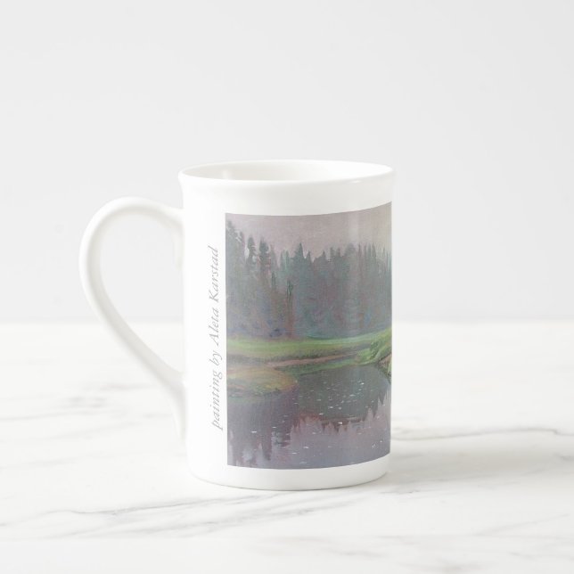 Musquash Estuary Tide Rising - bone china mug (Left)