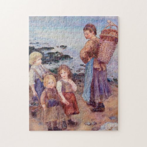 Mussel_Fishers by Renoir Impressionist Painting Jigsaw Puzzle