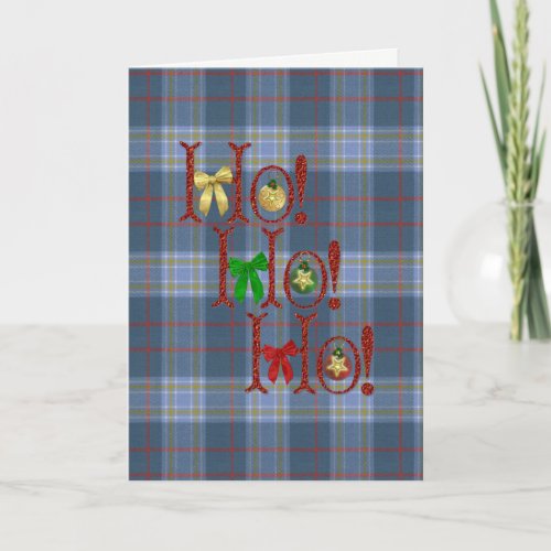 Musselburgh Modern Tartan Christmas Holiday Card