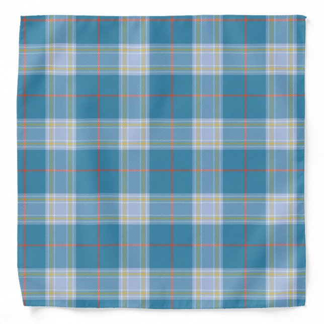 Musselburgh Modern Tartan Plaid Pattern Bandana (Front)