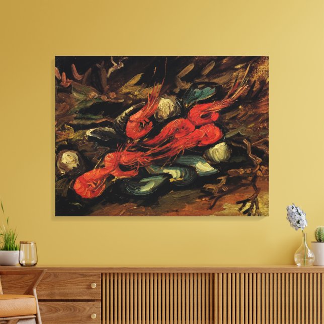 Mussels and Shrimp by Vincent van Gogh Canvas Print (Insitu(LivingRoom))