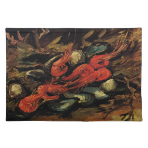 Mussels and Shrimp by Vincent van Gogh Cloth Placemat
