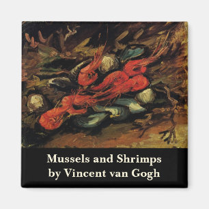 Mussels and Shrimp by Vincent van Gogh Magnet