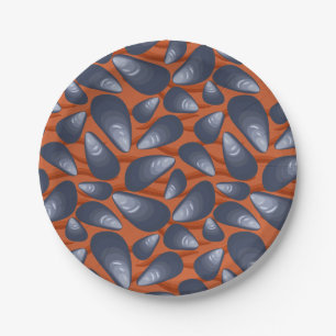 Mussels In The Sand Paper Plates