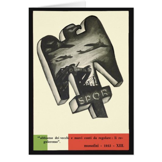 Mussolini Propaganda Cards (Front)