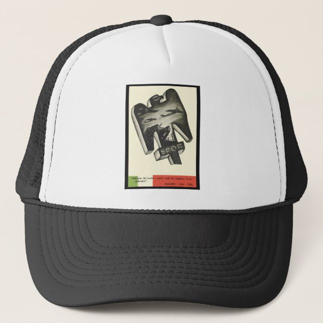 Mussolini Propaganda Trucker Hat (Front)